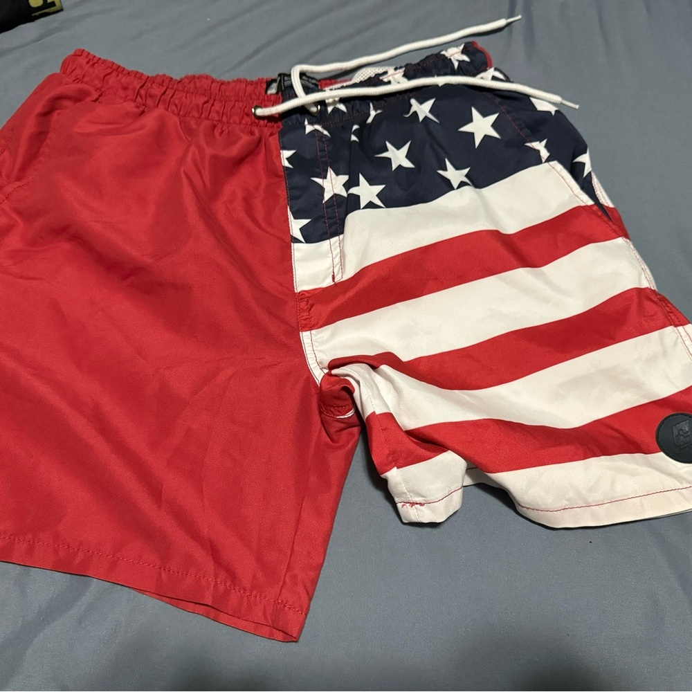 Surf Mentality American Flag Swim Shorts
